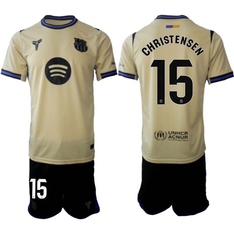 FC Barcelona Herr Bortaställ 2025/26 – Andreas Christensen 15 – Kortärmad Fotbollströja + Shorts 1 FC Barcelona Herr Bortaställ 2025/26 – Andreas Christensen 15 – Kortärmad Fotbollströja + Shorts