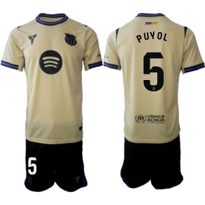 FC Barcelona Herr Bortaställ 2025/26 – Carles Puyol 5 – Kortärmad Fotbollströja + Shorts