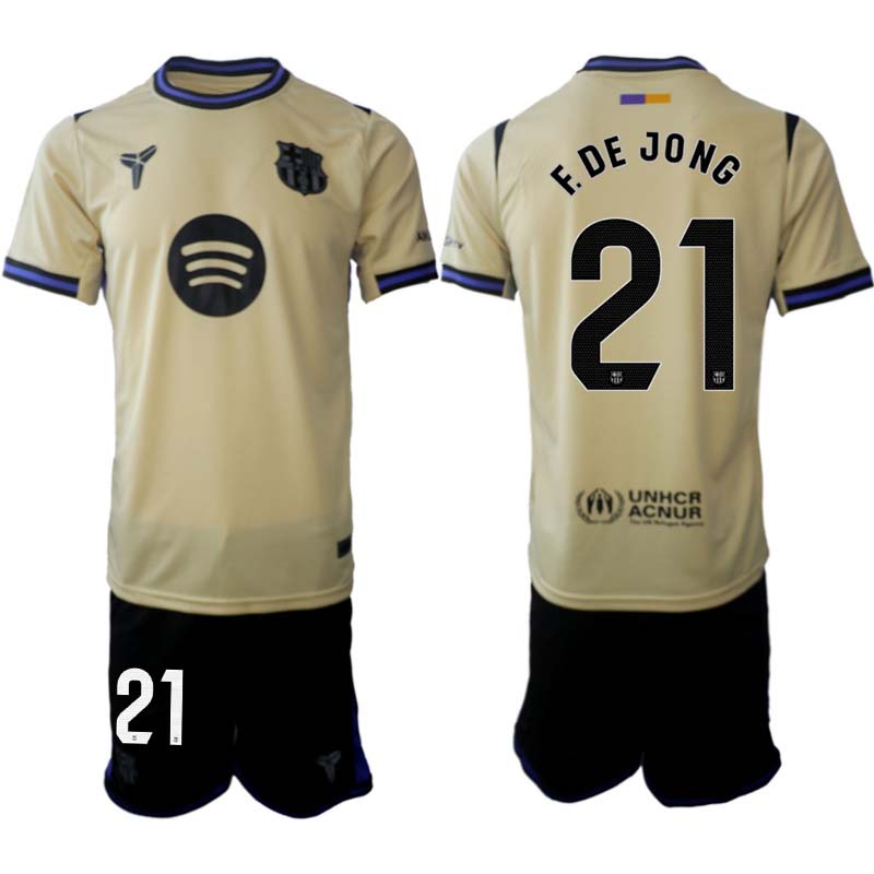 FC Barcelona Herr Bortaställ 2025/26 – Frenkie de Jong 21 – Kortärmad Fotbollströja + Shorts 1 FC Barcelona Herr Bortaställ 2025/26 – Frenkie de Jong 21 – Kortärmad Fotbollströja + Shorts