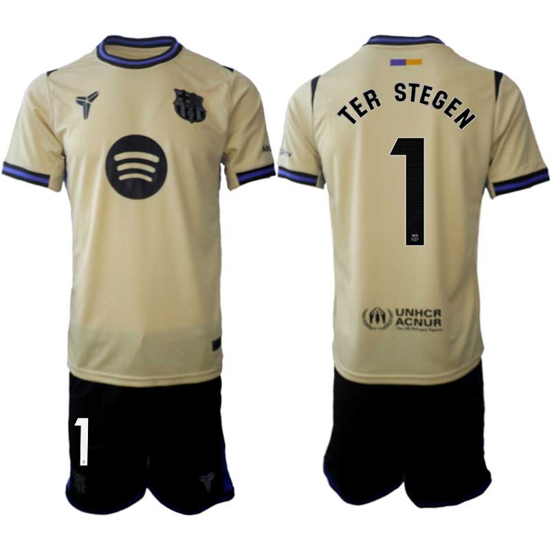 FC Barcelona Herr Bortaställ 2025/26 – Marc-André ter Stegen 1 – Kortärmad Fotbollströja + Shorts 1 FC Barcelona Herr Bortaställ 2025/26 – Marc-André ter Stegen 1 – Kortärmad Fotbollströja + Shorts