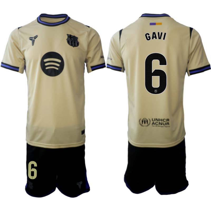 FC Barcelona Herr Bortaställ 2025/26 – Paez Gavi 6 – Kortärmad Fotbollströja + Shorts 1 FC Barcelona Herr Bortaställ 2025/26 – Paez Gavi 6 – Kortärmad Fotbollströja + Shorts