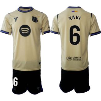 FC Barcelona Herr Bortaställ 2025/26 – Xavi Hernández 6 – Kortärmad Fotbollströja + Shorts