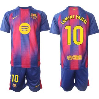 FC Barcelona Herr Hemmaställ 2025/26 – Lamine Yamal 10 – Kortärmad Fotbollströja + Shorts