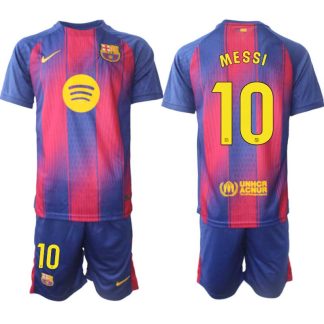 FC Barcelona Herr Hemmaställ 2025/26 – Lionel Messi 10 – Kortärmad Fotbollströja + Shorts