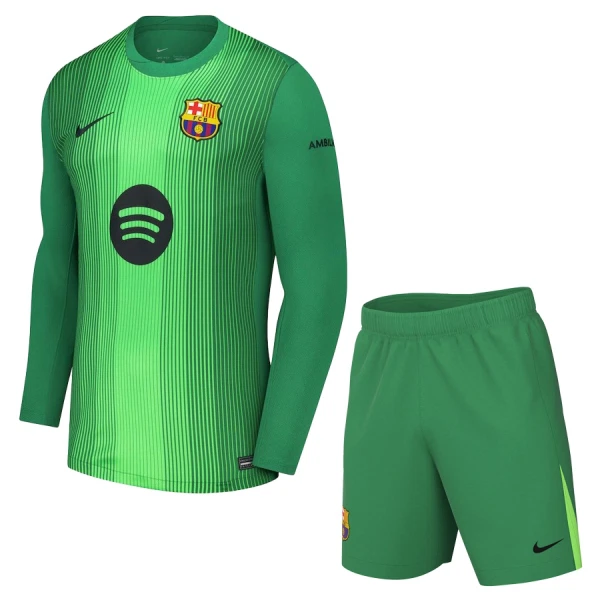 FC Barcelona UCL Målvaktsställ Barn 2025/26 – Långärmad Fotbollströja + Shorts 1 FC Barcelona UCL Målvaktsställ Barn 2025/26 – Långärmad Fotbollströja + Shorts