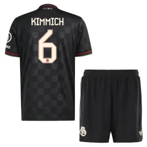 FC Bayern München Barn Tredjeställ 2025/26 – Joshua Kimmich 6 – Kortärmad Fotbollströja + Shorts