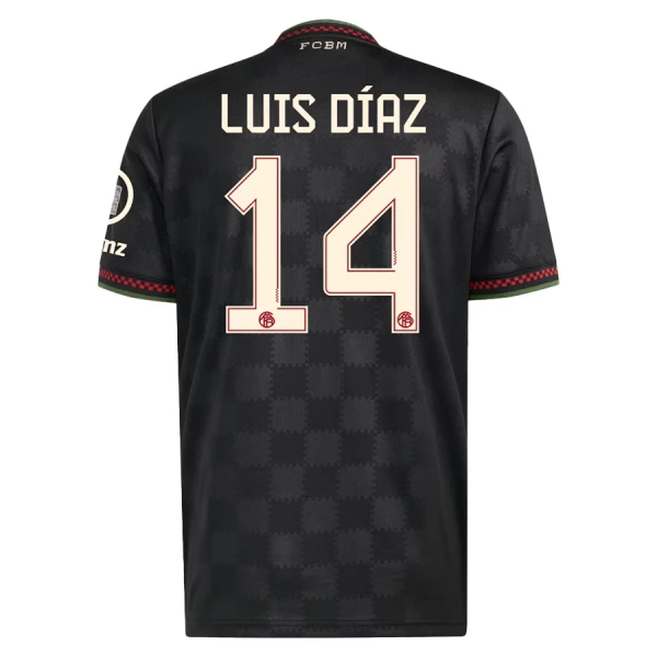 FC Bayern München Herr Tredjetröja 2025/26 – Luis Díaz 14 – Kortärmad Fotbollströja 1 FC Bayern München Herr Tredjetröja 2025/26 – Luis Díaz 14 – Kortärmad Fotbollströja