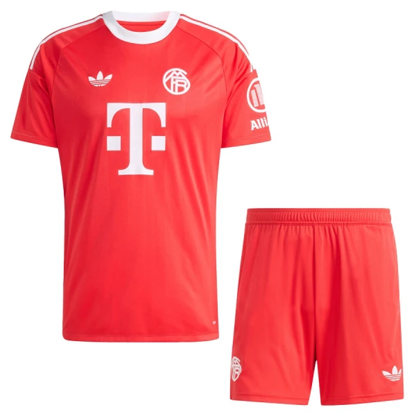 FC Bayern München Tredje Målvaktsställ Barn 2025/26 Röd Kortärmad Fotbollströja + Shorts FC Bayern München Tredje Målvaktsställ Barn 2025/26 Röd Kortärmad Fotbollströja + Shorts