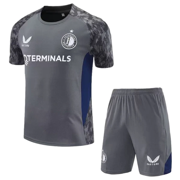 Feyenoord Träningsställ Barn 2025-26 Grå Kortärmad Tröja + Shorts 1 Feyenoord Träningsställ Barn 2025-26 Grå Kortärmad Tröja + Shorts