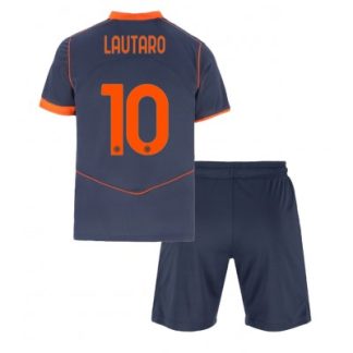 Inter Milan 2025/26 Tredjetröja Barn Set – Lautaro Martínez #10 Kortärmad Fotbollströja med Shorts