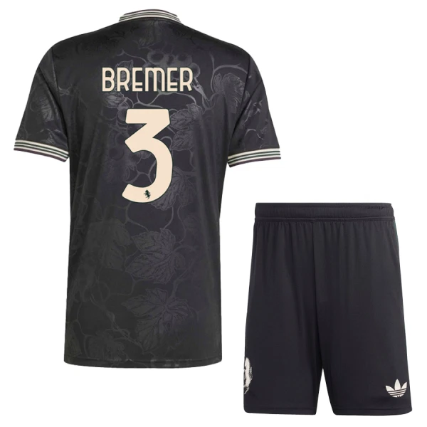 Juventus Barn Tredjeställ 2025/26 Gleison Bremer 3 Kortärmad Tröja + Shorts