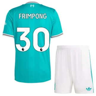 Liverpool Barn Tredjeställ 2025/26 Jeremie Frimpong 30 Kortärmad Tröja + Shorts