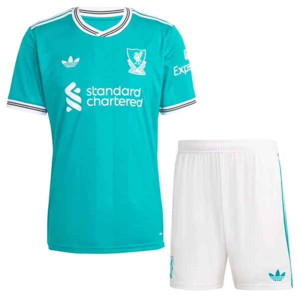 Liverpool Barn Tredjeställ 2025/26 – Kortärmad Tröja + Shorts 1 Liverpool Barn Tredjeställ 2025/26 Kortärmad Tröja + Shorts