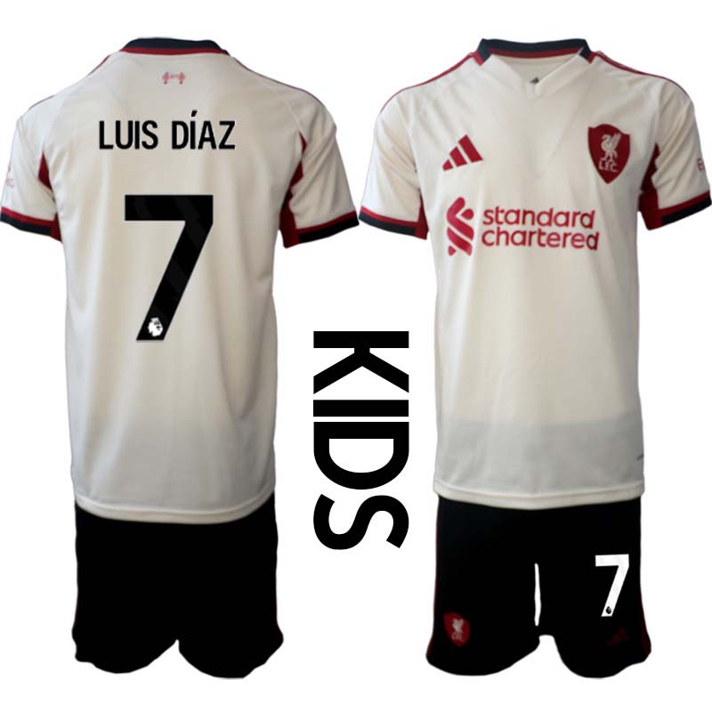 Liverpool FC Barn Bortaställ 2025/26 Luis Díaz 7 Kortärmad Tröja + Shorts 1 Liverpool FC Barn Bortaställ 2025/26 Luis Díaz 7 Kortärmad Tröja + Shorts