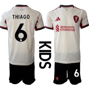 Liverpool FC Barn Bortaställ 2025/26 Thiago Alcantara 6 Kortärmad Tröja + Shorts