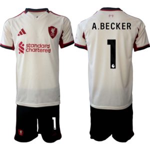 Liverpool FC Herr Bortaställ 2025/26 – Alisson Becker 1 – Kortärmad Fotbollströja + Shorts