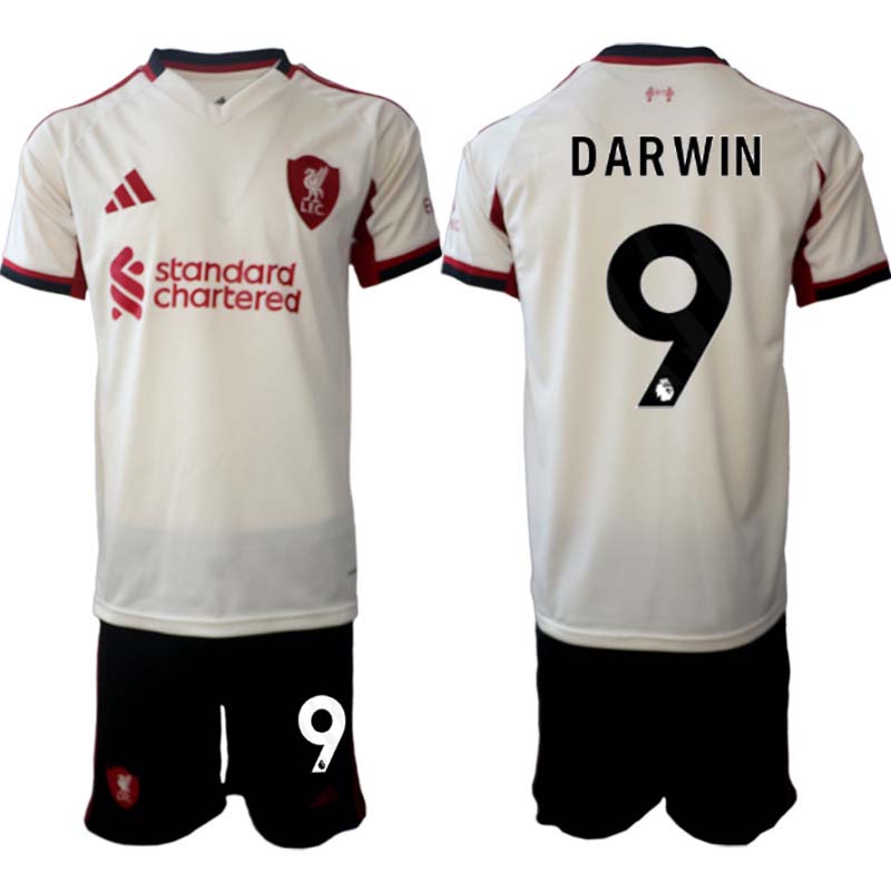 Liverpool FC Herr Bortaställ 2025/26 – Darwin Núñez 9 – Kortärmad Fotbollströja + Shorts