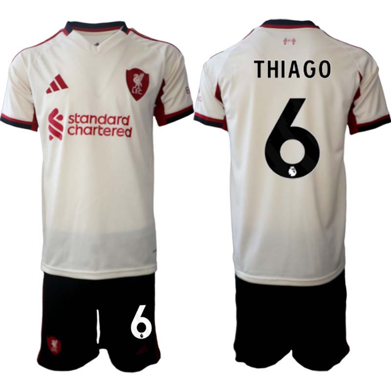 Liverpool FC Herr Bortaställ 2025/26 – Thiago Alcantara 6 – Kortärmad Fotbollströja + Shorts