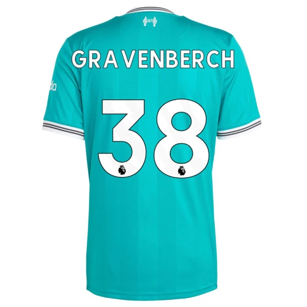 Liverpool Tredjetröja Herr 2025/26 Ryan Gravenberch 38 Kortärmad Fotbollströja 1 Liverpool Tredjetröja Herr 2025/26 Ryan Gravenberch 38 Kortärmad Fotbollströja + Shorts
