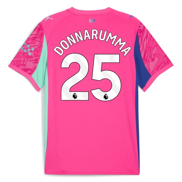 Manchester City Herr Målvakt Bortatröja 2025/26 Rosa Gianluigi Donnarumma 25 Kortärmad Fotbollströja
