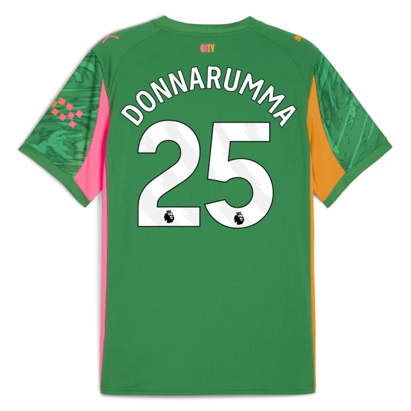 Manchester City Herr Målvakt Hemmatröja 2025/26 Grön Gianluigi Donnarumma 25 Kortärmad Fotbollströja
