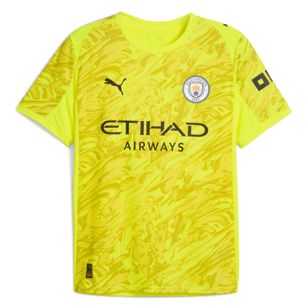 Manchester City Herr Målvakt Tredjetröja 2025/26 Gul Gianluigi Donnarumma 25 Kortärmad Fotbollströja-1