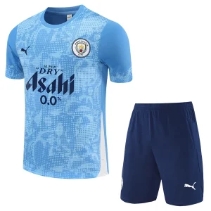 Manchester City Träningsställ Barn 2025-26 Blå Kortärmad Tröja + Shorts