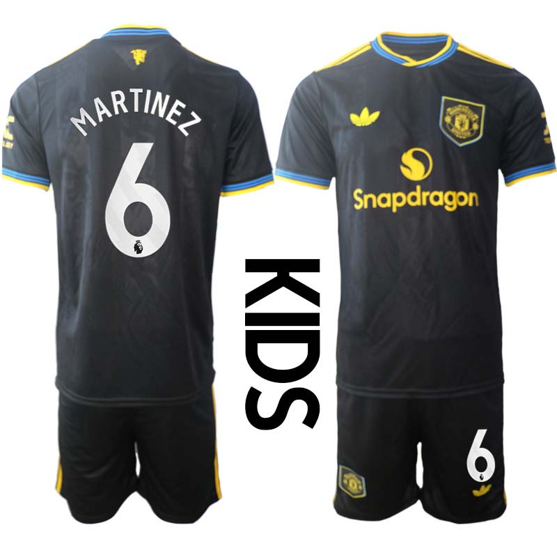 Manchester United Barn Tredjeställ 2025/26 Lisandro Martinez #6 Kortärmad Tröja + Shorts 1 Manchester United Barn Tredjeställ 2025/26 Lisandro Martinez #6 Kortärmad Tröja + Shorts