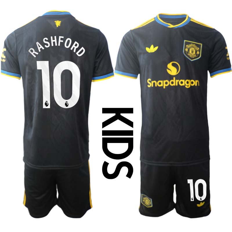 Manchester United Barn Tredjeställ 2025/26 Marcus Rashford #10 Kortärmad Tröja + Shorts 1 Manchester United Barn Tredjeställ 2025/26 Marcus Rashford #10 Kortärmad Tröja + Shorts