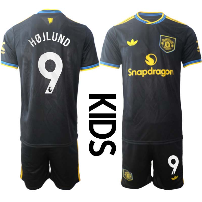 Manchester United Barn Tredjeställ 2025/26 Rasmus Højlund #9 Kortärmad Tröja + Shorts 1 Manchester United Barn Tredjeställ 2025/26 Rasmus Højlund #9 Kortärmad Tröja + Shorts