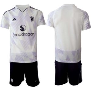 Manchester United Bortaställ Herr 2025/26 Kortärmad Fotbollströja + Shorts
