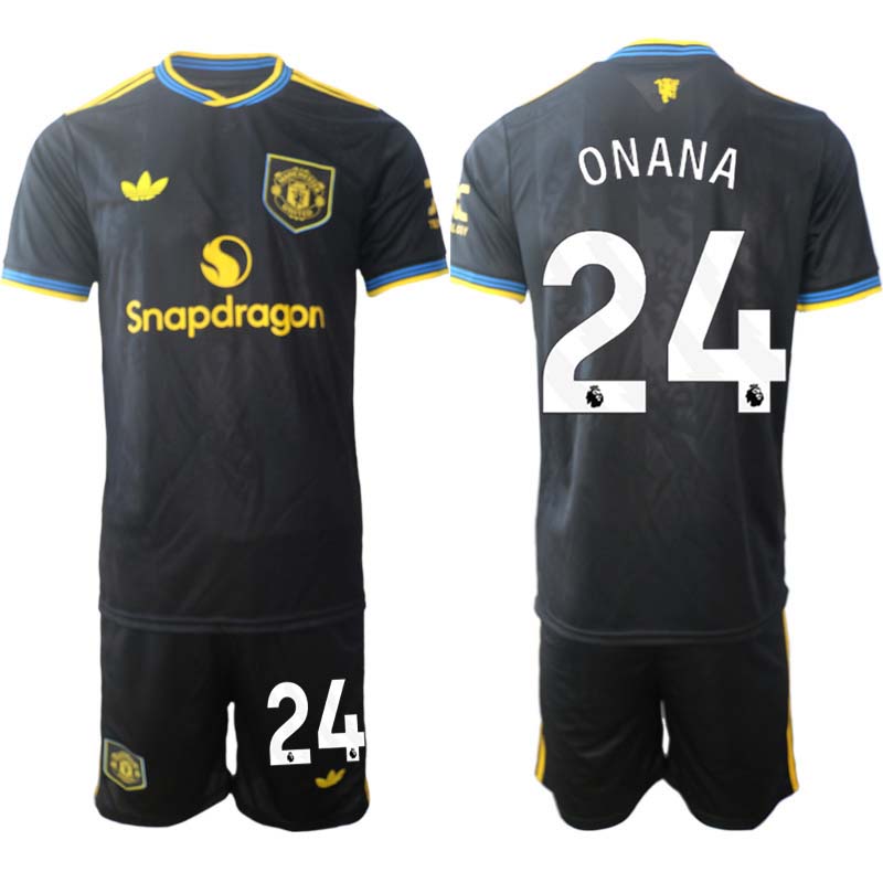 Manchester United Tredjeställ Herr 2025/26 Andre Onana #24 Kortärmad Fotbollströja + Shorts 1 Manchester United Tredjeställ Herr 2025/26 Andre Onana #24 Kortärmad Fotbollströja + Shorts