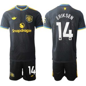 Manchester United Tredjeställ Herr 2025/26 Christian Eriksen #14 Kortärmad Fotbollströja + Shorts