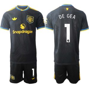 Manchester United Tredjeställ Herr 2025/26 David De Gea #1 Kortärmad Fotbollströja + Shorts