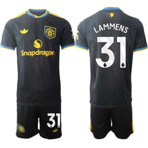 Manchester United Tredjeställ Herr 2025/26 Senne Lammens #31 Kortärmad Fotbollströja + Shorts