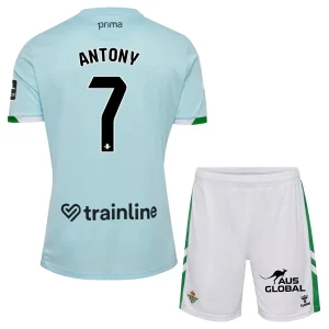 Real Betis Barn Bortaställ 2025/26 Antony 7 Kortärmad Tröja + Shorts