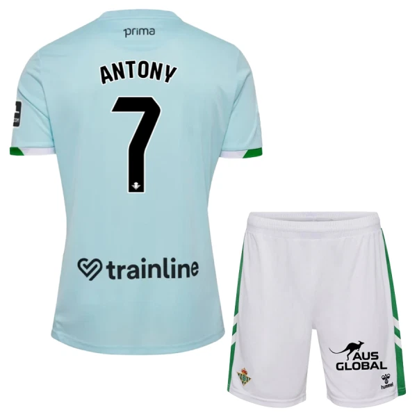 Real Betis Barn Bortaställ 2025/26 Antony 7 Kortärmad Tröja + Shorts 1 Real Betis Barn Bortaställ 2025/26 Antony 7 Kortärmad Tröja + Shorts