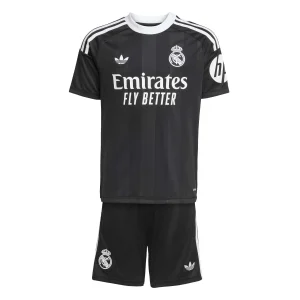 Real Madrid Barn Målvaktsställ 2025-26 Svart Kortärmad Tröja + Shorts