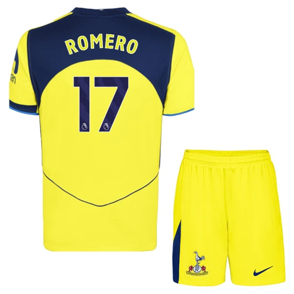 Tottenham Hotspur Barn Tredjeställ 2025/26 Cristian Romero 17 Kortärmad Tröja + Shorts 1 Tottenham Hotspur Barn Tredjeställ 2025/26 Cristian Romero 17 Kortärmad Tröja + Shorts