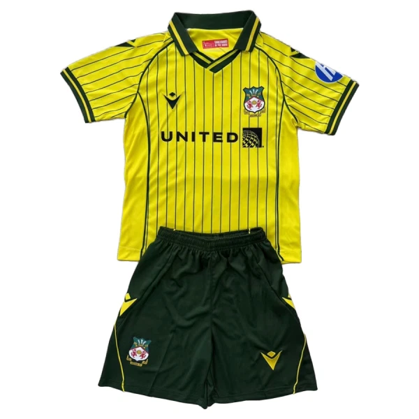 Wrexham Barn Bortaställ 2025/26 Kortärmad Tröja + Shorts 1 Wrexham Barn Bortaställ 2025/26 Kortärmad Tröja + Shorts