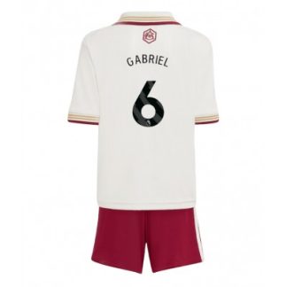 Arsenal Barn Tredjeställ 2025/26 Gabriel Magalhães 6 Kortärmad Tröja + Shorts