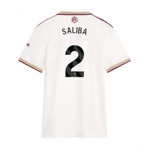 Arsenal Dam Tredjetröja 2025/26 William Saliba 2 Kortärmad Fotbollströja