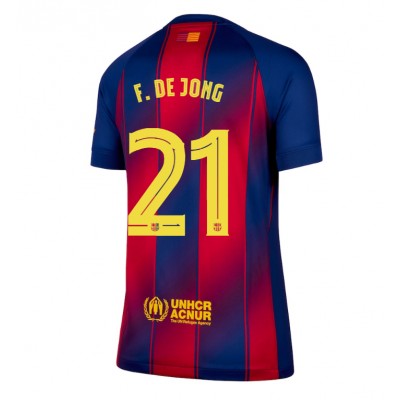 FC Barcelona Dam Hemmatröja 2025/26 Frenkie de Jong 21 Kortärmad Fotbollströja FC Barcelona Dam Hemmatröja 2025/26 Frenkie de Jong 21 Kortärmad Fotbollströja
