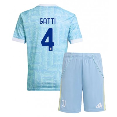 Juventus Barn Bortaställ 2025/26 Federico Gatti 4 Kortärmad Tröja + Shorts 1 Juventus Barn Bortaställ 2025/26 Federico Gatti 4 Kortärmad Tröja + Shorts
