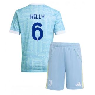 Juventus Barn Bortaställ 2025/26 Lloyd Kelly 6 Kortärmad Tröja + Shorts