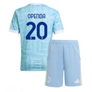 Juventus Barn Bortaställ 2025/26 Loïs Openda 20 Kortärmad Tröja + Shorts