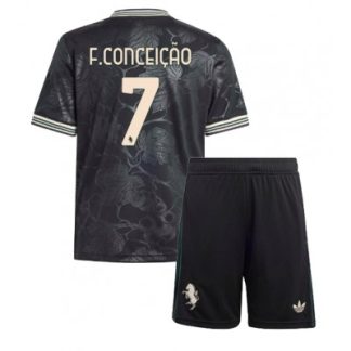 Juventus Barn Tredjeställ 2025/26 Francisco Conceição 7 Kortärmad Tröja + Shorts