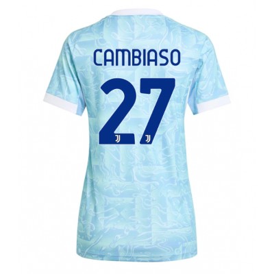 Juventus Dam Bortatröja 2025/26 Andrea Cambiaso 27 Kortärmad Fotbollströja