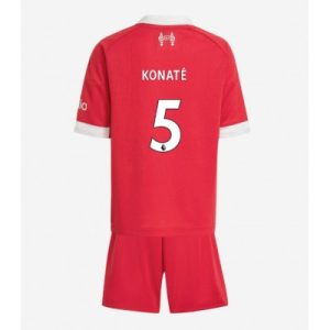 Liverpool Barn Hemmaställ 2025/26 Ibrahima Konaté 5 Kortärmad Tröja + Shorts