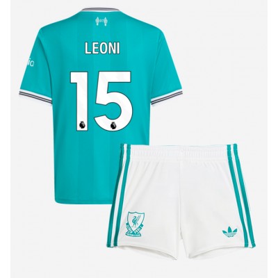 Liverpool Barn Tredjeställ 2025/26 Giovanni Leoni 15 Kortärmad Tröja + Shorts 1 Liverpool Barn Tredjeställ 2025/26 Giovanni Leoni 15 Kortärmad Tröja + Shorts